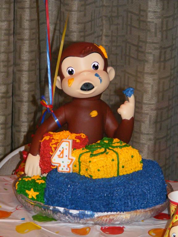 curious george birthday cake decorations