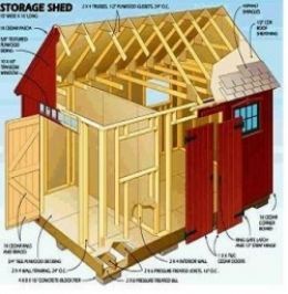 Easy Shed Building Plans How to Build DIY by 8x10x12x14x16x18x20x22x24 