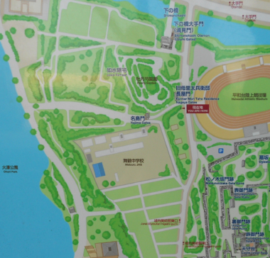 福岡城址・三の丸と大濠公園地図