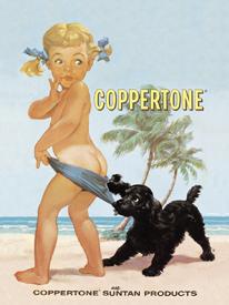 dog girl Coppertone