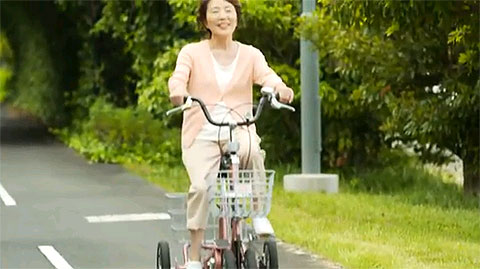 お年寄りでものんびり乗れる　4輪自転車クークスＳ