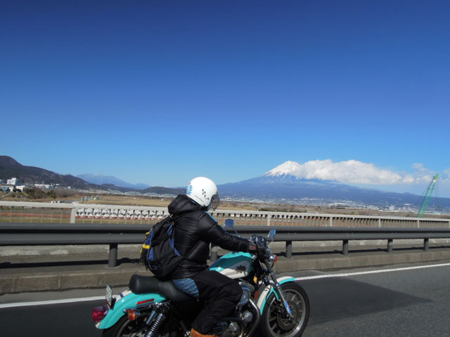 富士川　富士山