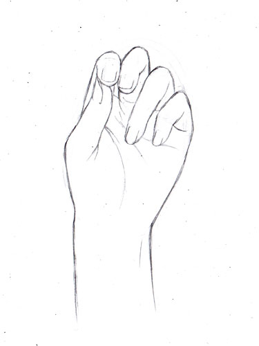 お絵描き練習記録 手足の描き方 その6 つまむ手の練習