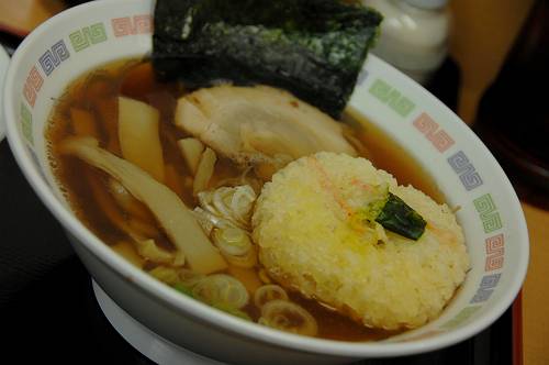 stn. soba shpo in hachinohe, chinese noodle with tempra, 240701 2-4-p-s