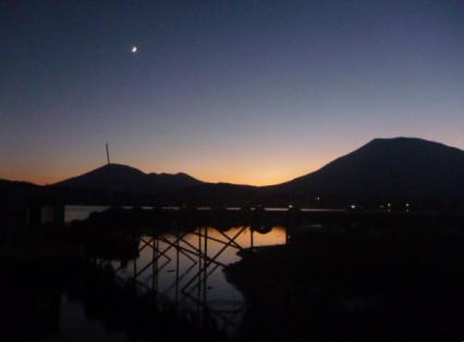 20121019M野尻湖前日プラ野尻湖の暗闇