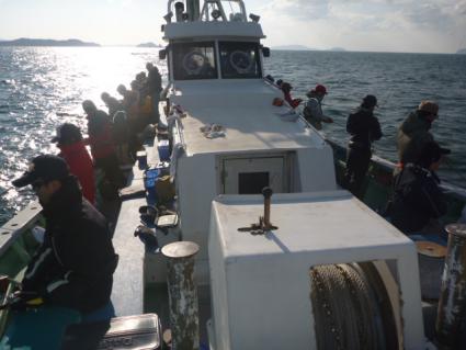 20121103NFCカワハギ船上